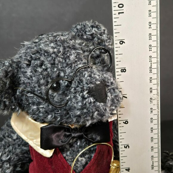DanDee Smokey Scruffy Teddy Bear 10" Plush W/ Pocket Watch Vest Glasses Bowtie - Picture 11 of 12